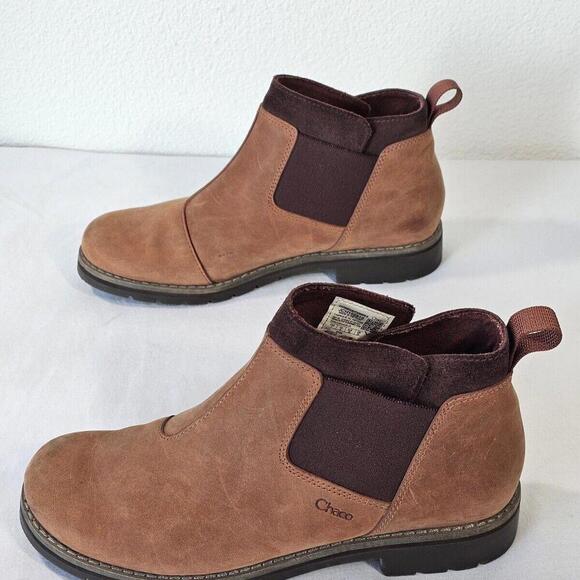 Chaco Womens Cataluna Explorer Chelsea Mahogany Leather Boot Size US 7 EU 38 - Picture 5 of 11
